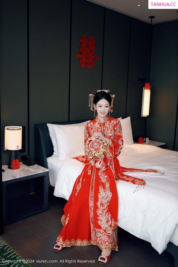 唐安琪  [XiuRen]高清写真图 2024.08.05 No.8972 唐安琪 性感新娘装第2张图片